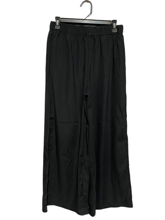 |M| WAIST 28| B29| CLASSIC BLACK HIGH-WAISTED WIDE-LEG TROUSERS