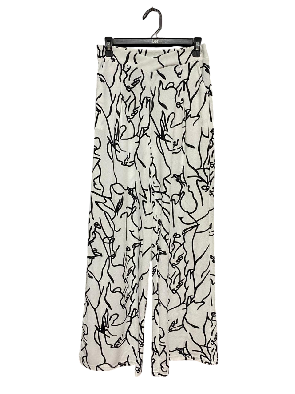 SHEIN |M| WAIST 28| B29| ABSTRACT LINE ART PRINT WIDE-LEG TROUSER