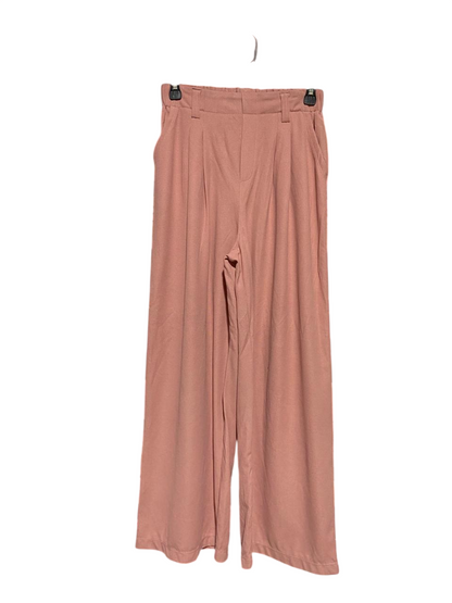 HALARA |XS| WAIST 25| B29| PREMIUM MAUVE PINK HIGH-WAISTED PLEATED WIDE-LEG TROUSERS