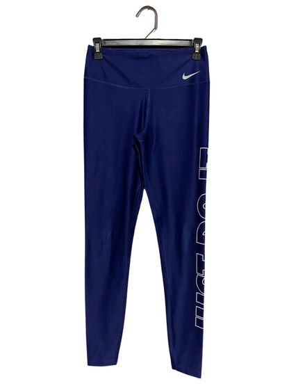 NIKE |S| WAIST 26| B29| DRI-FIT NAVY BLUE "JUST DO IT" HIGH-WAISTED TRAINING LEGGINGS