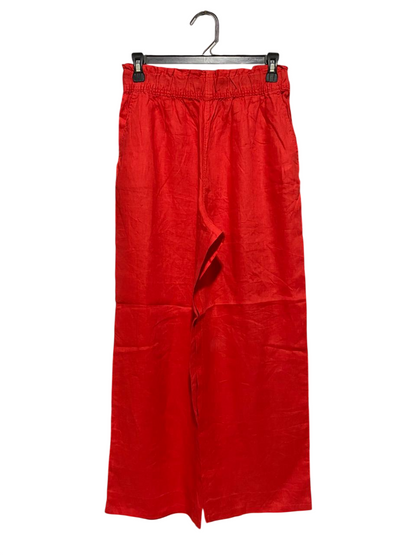 H&M |M| WAIST 28| B29| PREMIUM VIBRANT RED LINEN WIDE-LEG TROUSERS