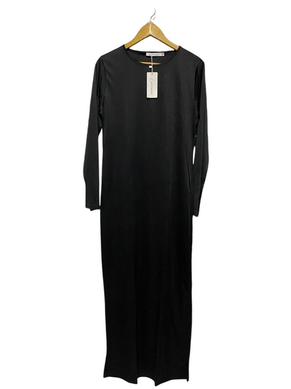 LORRAINE |L| BUST 20| B29| PREMIUM SOLID BLACK LONG-SLEEVE MAXI DRESS