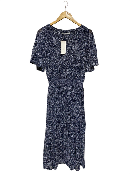 WOMAN ACTIVE |M| BUST 17| B29| NAVY BLUE SPECKLED POLKA DOT MIDI DRESS