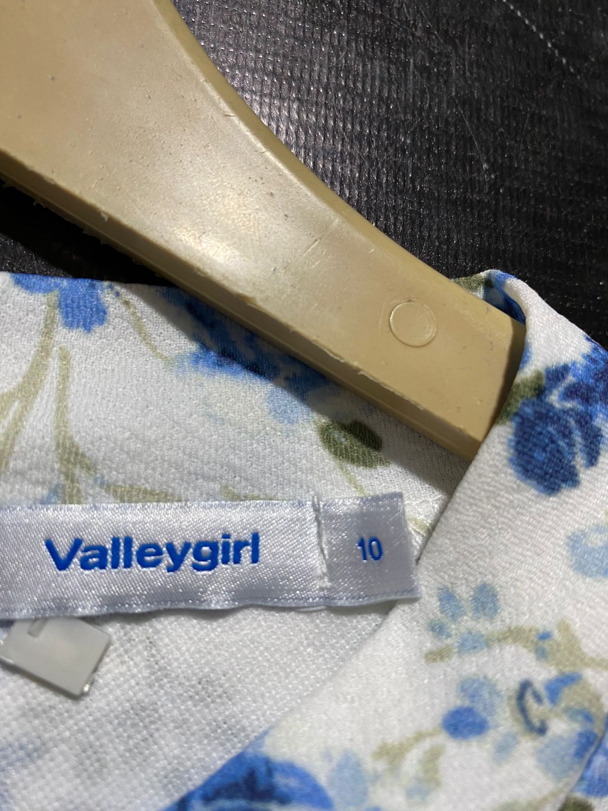 VALLEY GIRL |M| BUST 18| B29| PREMIUM BLUE FLORAL PRINT MINI DRESS WITH BELT