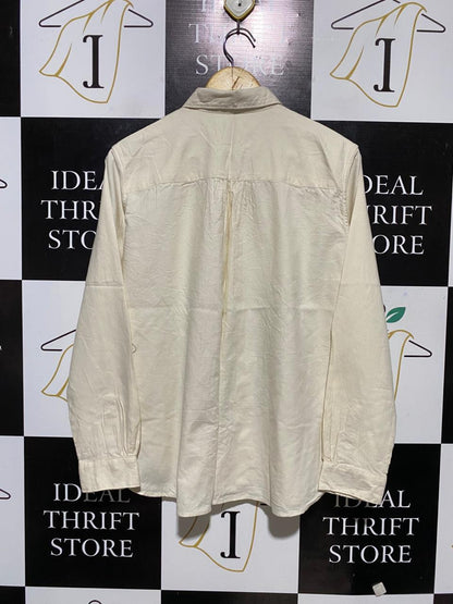 UNIQLO |S| BUST 21| B29| PREMIUM OFF-WHITE LONG-SLEEVE BUTTON-DOWN SHIRT