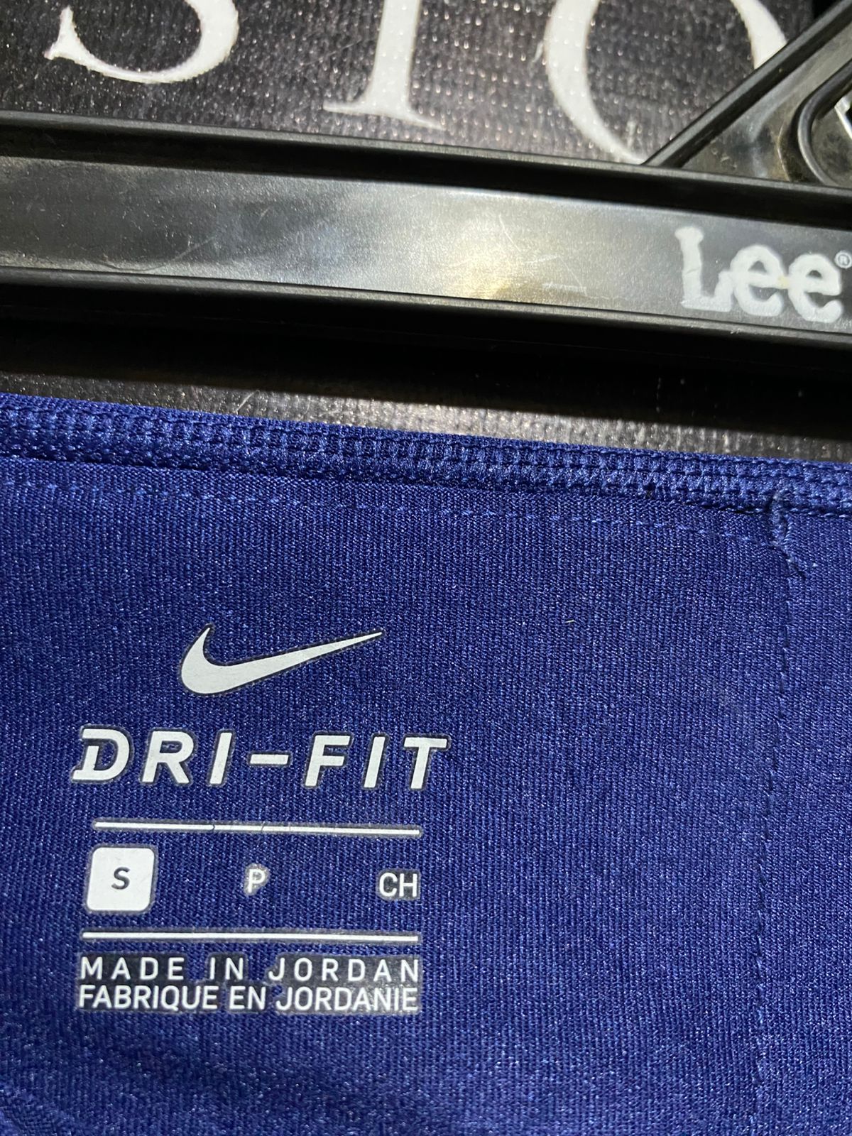 NIKE |S| WAIST 26| B29| DRI-FIT NAVY BLUE "JUST DO IT" HIGH-WAISTED TRAINING LEGGINGS