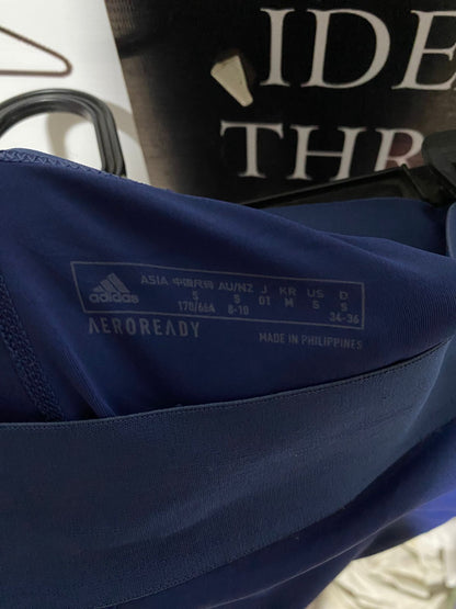 ADIDAS |S| WAIST 25| B29| PREMIUM DEEP BLUE HIGH-WAISTED ATHLETIC LEGGINGS WITH SIDE POCKETS