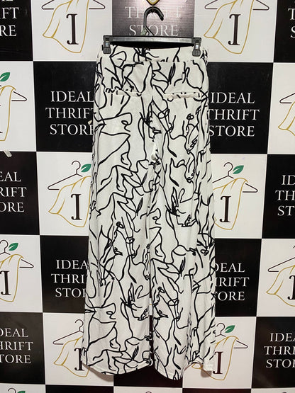 SHEIN |M| WAIST 28| B29| ABSTRACT LINE ART PRINT WIDE-LEG TROUSER