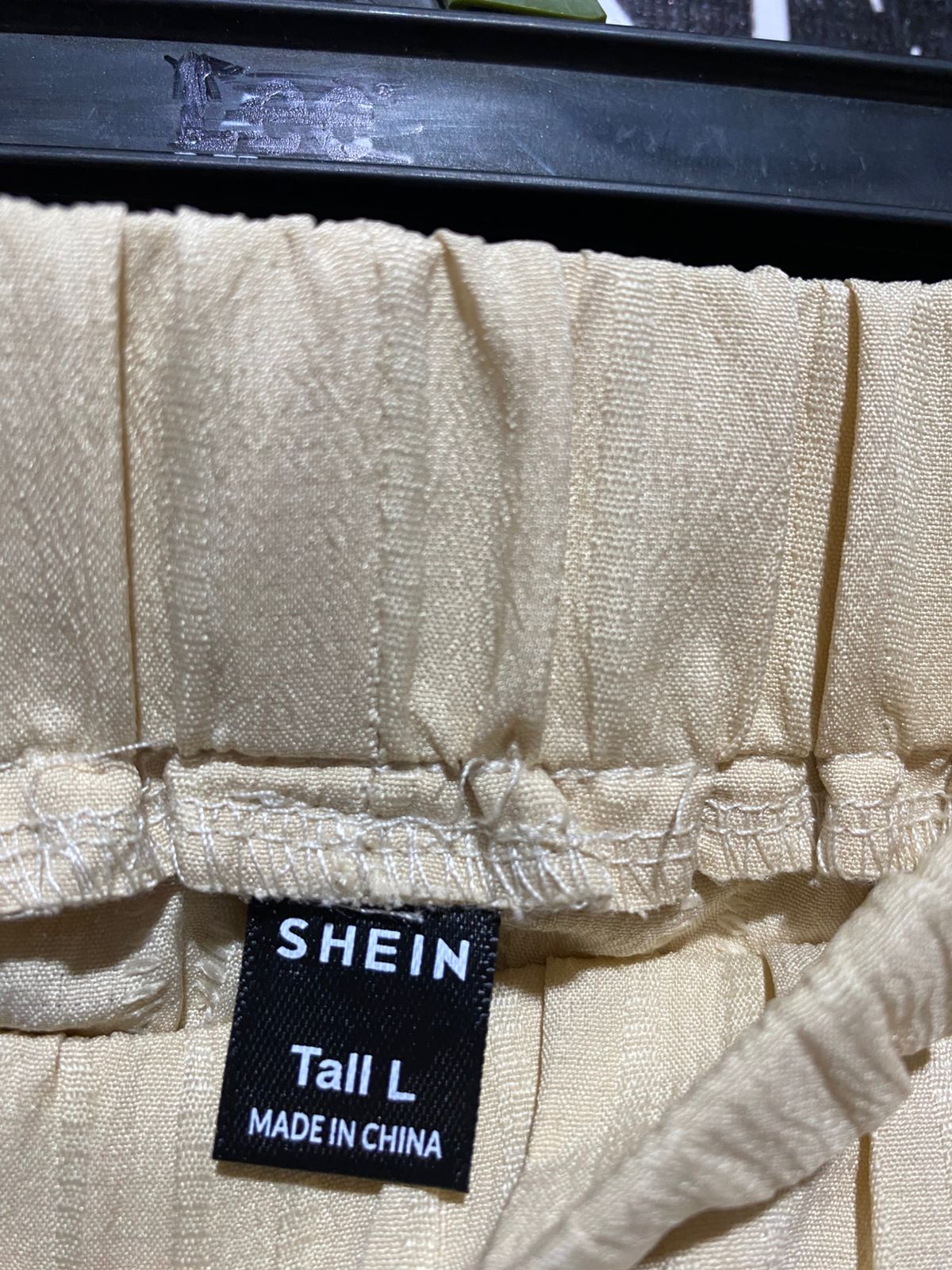 SHEIN |L| WAIST 29| B29| PREMIUM CREAM LIGHTWEIGHT WIDE-LEG TROUSERS