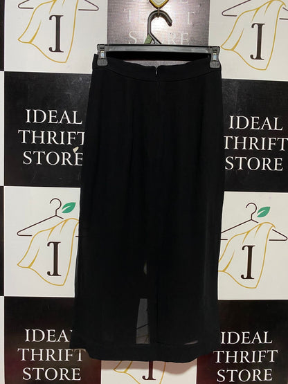 KEEPSAKE |XS| WAIST 24| B29| PREMIUM BLACK MIDI SKIRT WITH FRONT SLIT