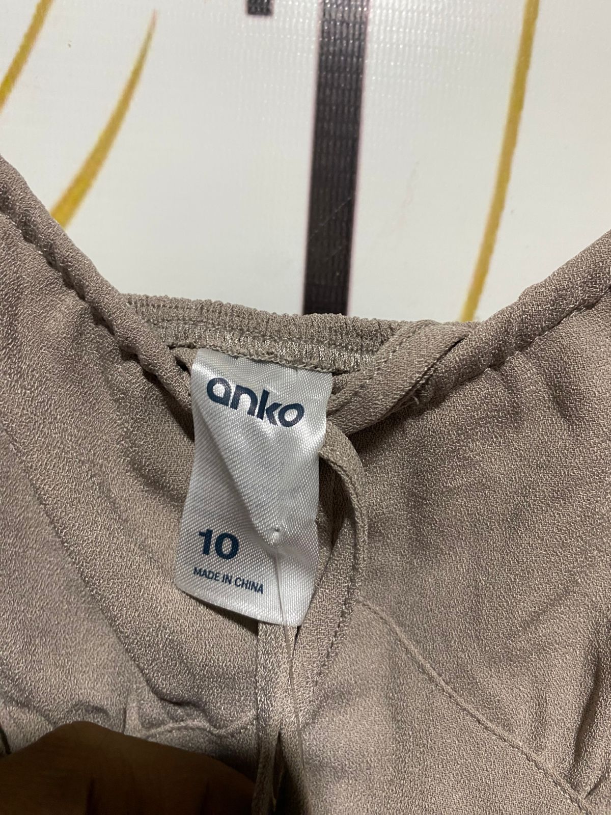 ANKO |S| BUST 14| B29| DESIGN NUDE BEIGE LONG BLOUSE CROP TOP WITH PUFF SLEEVES