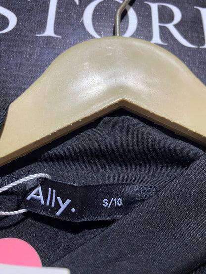 ALLY |S| BUST 15| B29| BLACK HIGH-NECK MOCK TURTLENECK LONG SLEEVE TOP