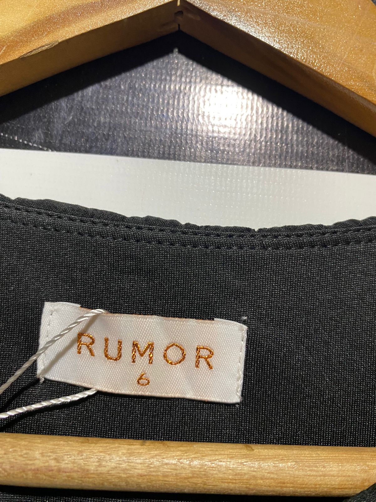 RUMOR |S| BUST 15| B29| BLACK TEXTURED CRINKLE LONG SLEEVE CROP TOP WITH TIE CUFFS