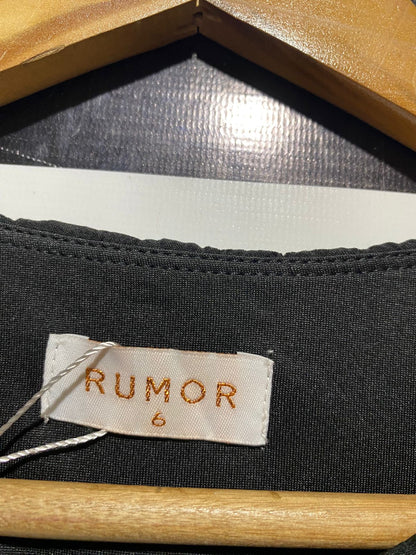 RUMOR |S| BUST 15| B29| BLACK TEXTURED CRINKLE LONG SLEEVE CROP TOP WITH TIE CUFFS