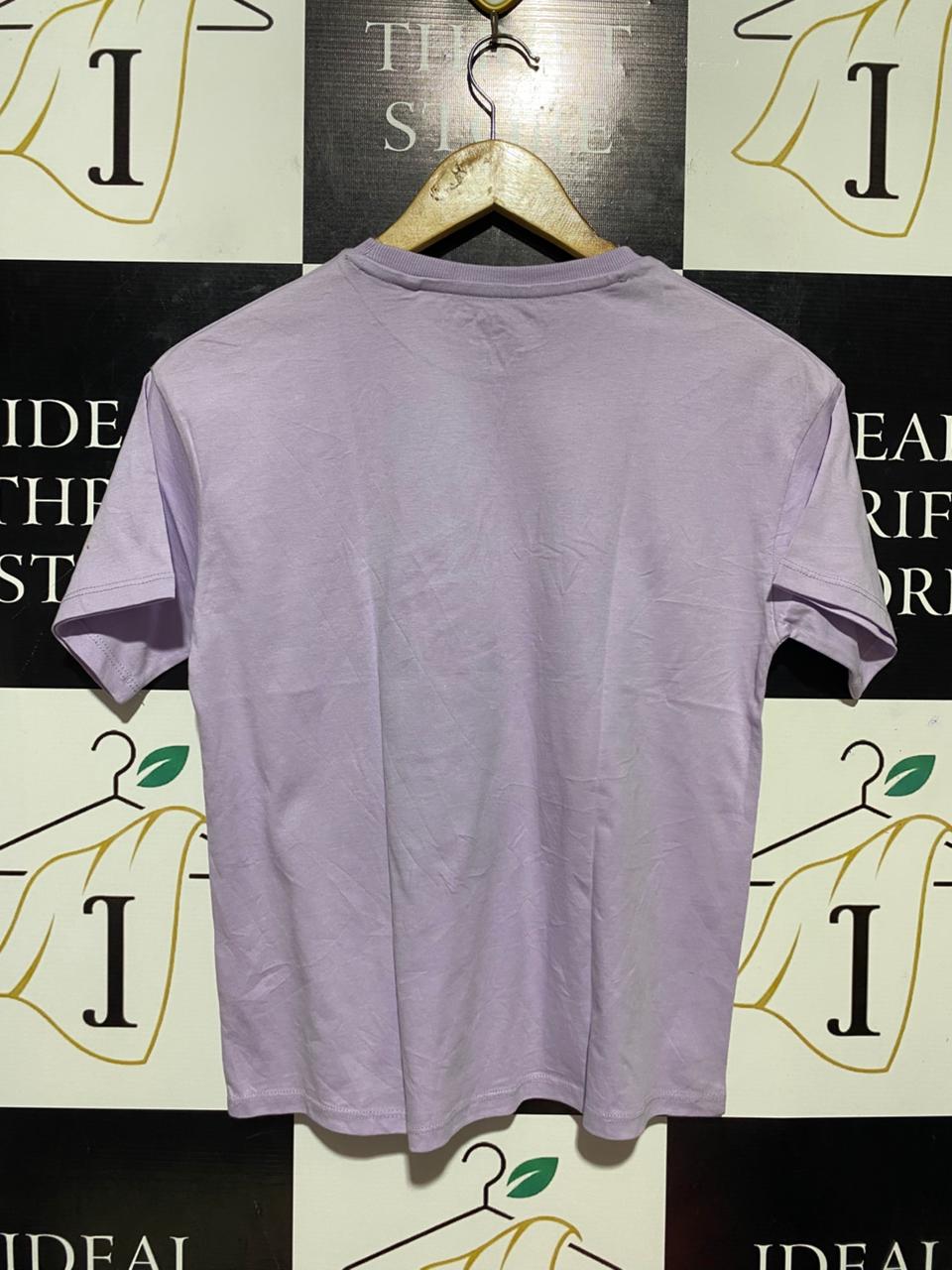 CINNAMOROLL |M| BUST 18| B29| DONUT KILL MY VIBE" OVERSIZED LILAC GRAPHIC TEE