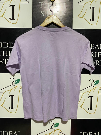 CINNAMOROLL |M| BUST 18| B29| DONUT KILL MY VIBE" OVERSIZED LILAC GRAPHIC TEE