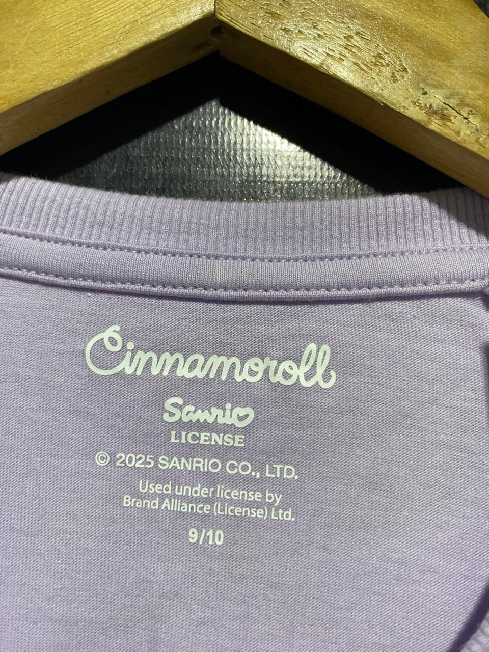 CINNAMOROLL |M| BUST 18| B29| DONUT KILL MY VIBE" OVERSIZED LILAC GRAPHIC TEE