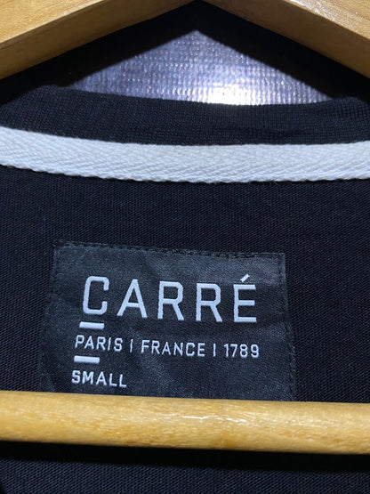 CARRE |M| BUST 18| B29| BLACK GOLD EMBROIDERED LOGO STREETWEAR TEE SHIRT