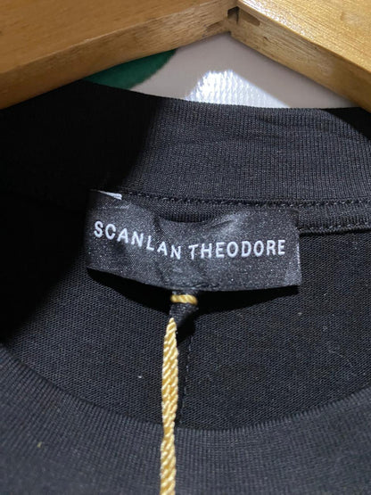 SCANLAN THEODORE |M| BUST 19| B29| BLACK PREMIUM LUXURY CREW-NECK CASUAL TEE SHIRT