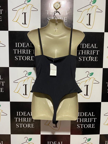 KOOKAI |M| BUST 17| B29| PREMIUM BLACK STRAIGHT-NECK SLEEK SLEEVELESS BODYSUIT