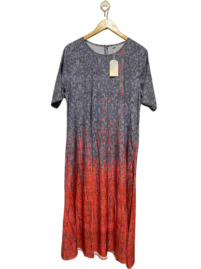 |XL| BUST 21| B30| LADIES PRINTED MAXI DRESS WITH OMBRE EFFECT