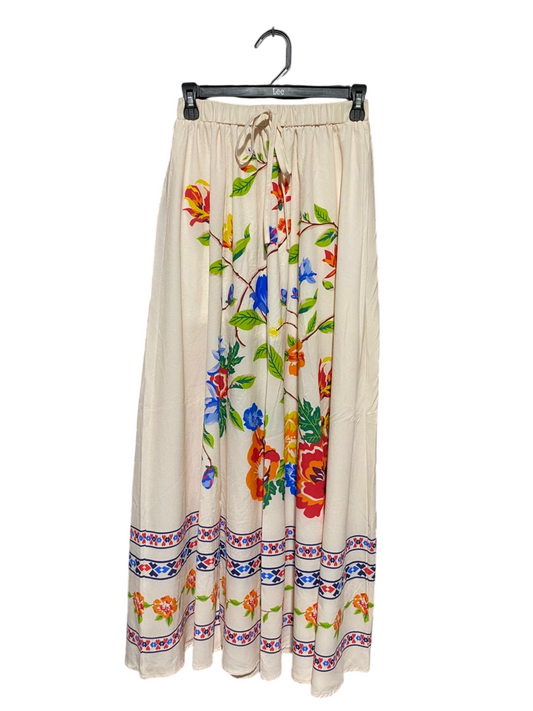 SHEIN |S| WAIST 24| B30| PREMIUM ECO-FRIENDLY COTTON FLORAL BOHO MAXI SKIRT