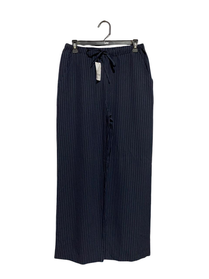 SPORTS GIRL |M| WAIST 28| B30| PREMIUM HIGH-WAISTED NAVY BLUE PINSTRIPE TROUSERS