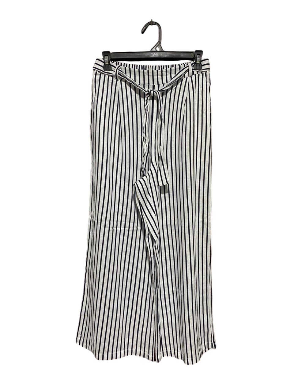 WOMAN ACTIVE |M| WAIST 28| B30| PREMIUM HIGH-WAISTED STRIPED LINEN PALAZZO PANTS
