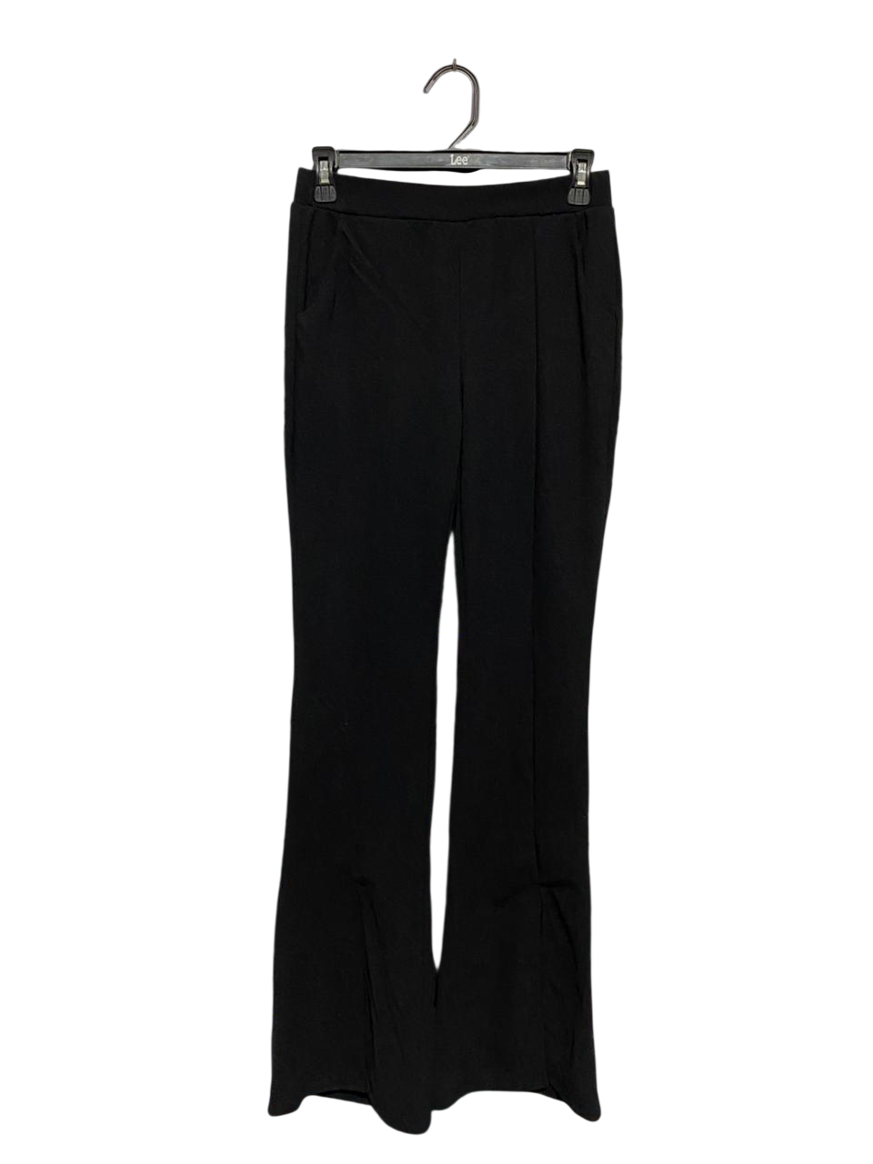 SHEIN |S| WAIST 26| B30| JET BLACK SPORTY ACTIVEWEAR SLIT HEM TROUSERS FOR WOMEN