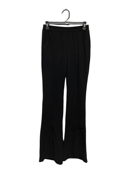SHEIN |S| WAIST 26| B30| JET BLACK SPORTY ACTIVEWEAR SLIT HEM TROUSERS FOR WOMEN
