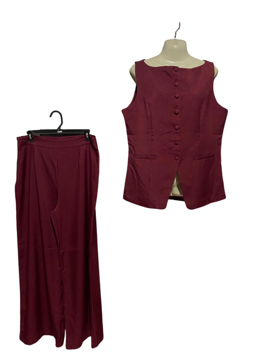 |XL| B30| PREMIUM SOPHISTICATED MAROON TWO-PIECE SUIT