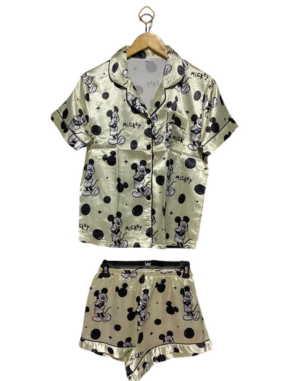 |S| B30| PREMIUM CARTOON CHARACTER SATIN LOUNGEWEAR CO-ORD SET