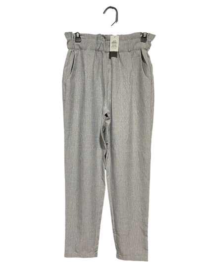 DOTTI |M| WAIST 28| B30| LIGHT GREY PAPERBAG WAIST TROUSERS FOR WOMEN