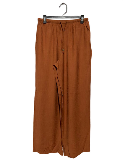 ZARA |L| WAIST 29| B30| RUST BROWN WIDE LEG PALAZZO PANTS FOR WOMEN