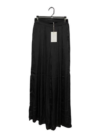 SAINTS & SECRETS |M| WAIST 27| B3O| ELEGANT BLACK SATIN WIDE LEG PALAZZO PANTS FOR WOMEN