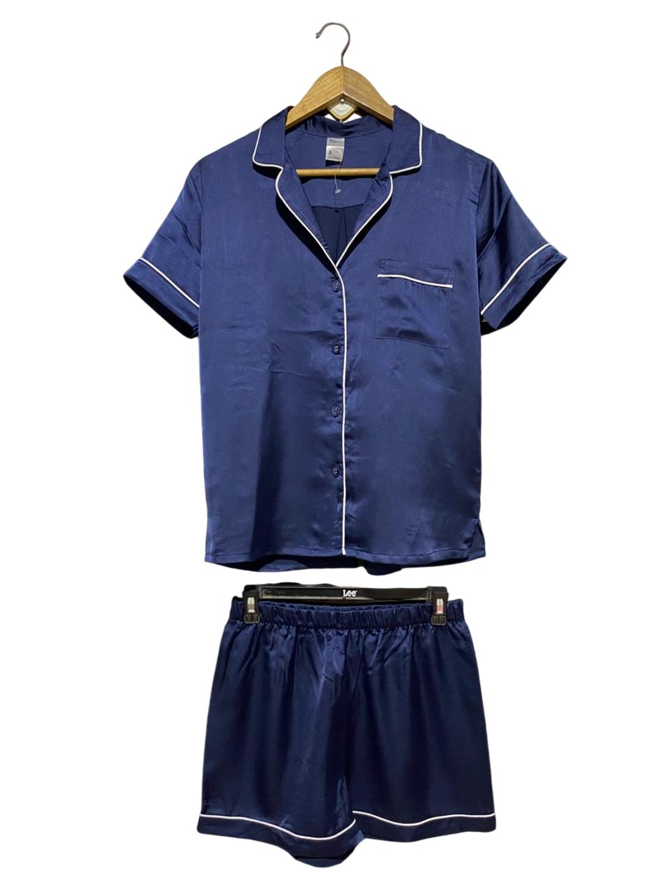 ANKO |M| B30| LUXURY NAVY BLUE SATIN NIGHT SUIT SET FOR WOMEN