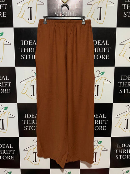 ZARA |L| WAIST 29| B30| RUST BROWN WIDE LEG PALAZZO PANTS FOR WOMEN