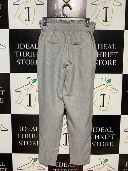 DOTTI |M| WAIST 28| B30| LIGHT GREY PAPERBAG WAIST TROUSERS FOR WOMEN