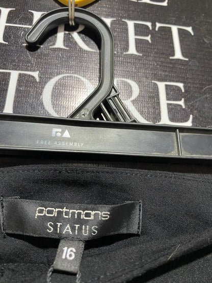 PORTMANS |XL| WAIST 36| B30| CLASSIC BLACK STRAIGHT LEG FORMAL TROUSERS FOR WOMEN
