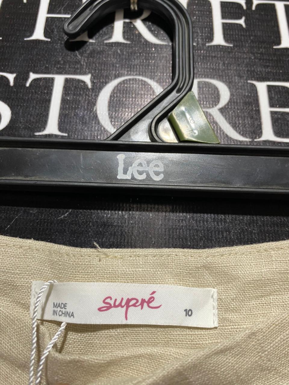 SUPRE |M| WAIST 28| B30| PREMIUM HIGH-WAISTED STRAIGHT-LEG LINEN BLEND TROUSERS IN BEIGE OATMEAL