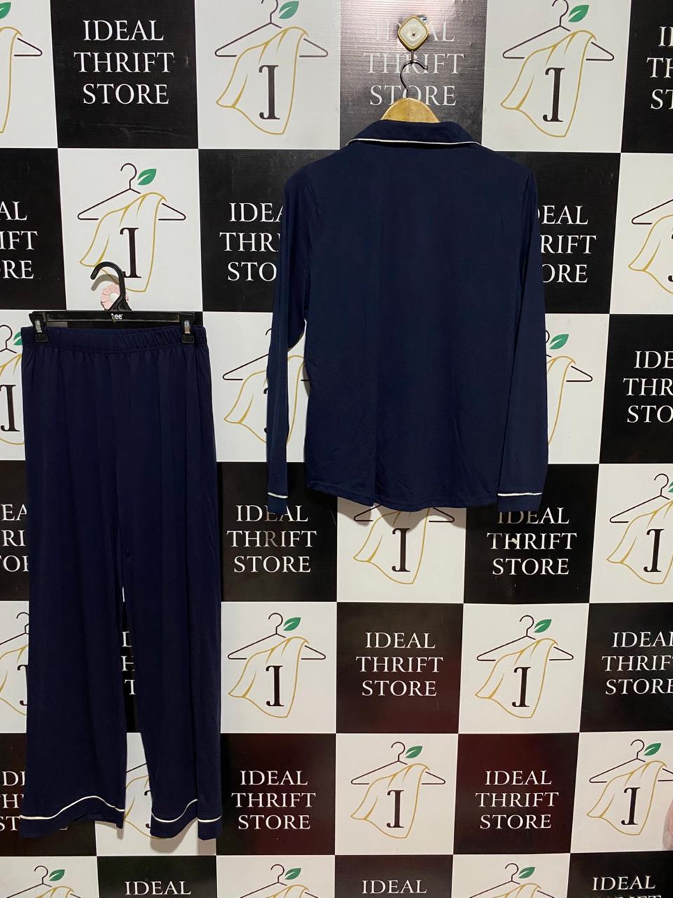 PRIMARK |S| B30| LUXE NAVY NIGHTWEAR SET