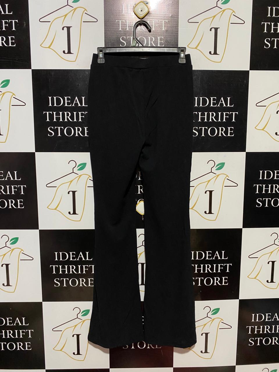 SHEIN |S| WAIST 26| B30| JET BLACK SPORTY ACTIVEWEAR SLIT HEM TROUSERS FOR WOMEN