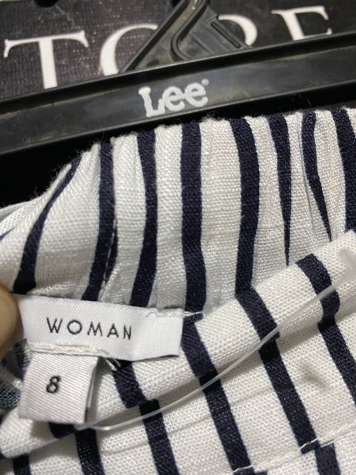 WOMAN ACTIVE |M| WAIST 28| B30| PREMIUM HIGH-WAISTED STRIPED LINEN PALAZZO PANTS