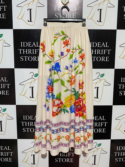 SHEIN |S| WAIST 24| B30| PREMIUM ECO-FRIENDLY COTTON FLORAL BOHO MAXI SKIRT
