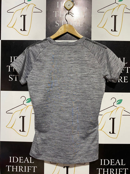 ADIDAS |M| BUST 18| B30| PREMIUM HEATHERED GREY V-NECK SPORTS T-SHIRT
