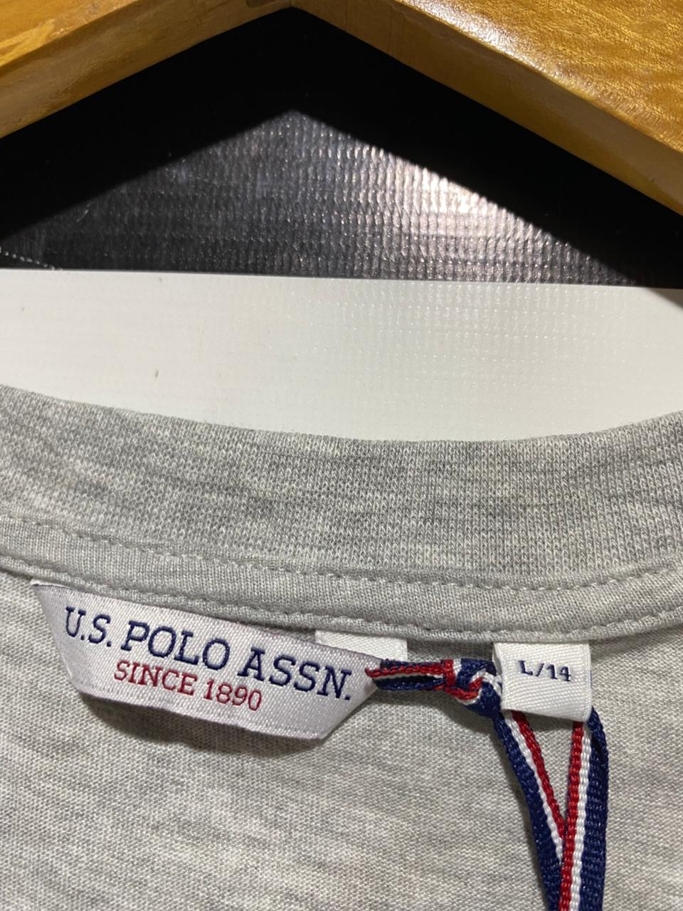 POLO ASSN |L| BUST 20| B30| V-NECK SHORT SLEEVE CASUAL T-SHIRT