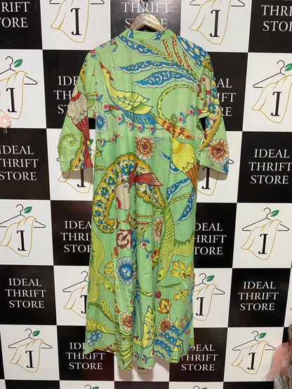 CROFTLUXE |XL| BUST 21| B30| MULTICOLOR ABSTRACT PRINT LONG CASUAL DRESS