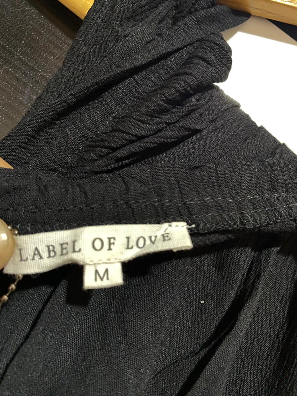 LABEL OF LOVE |M| BUST | B30| SOLID FRILLED HIGH NECK SLEEVELESS TUNIC BLOUSE