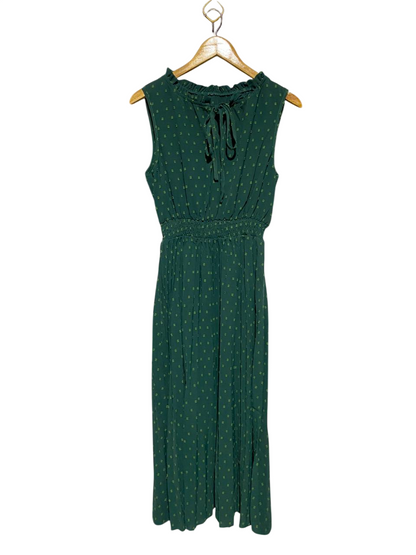 SHEIN |M| BUST 17| B31| ELEGANT FOREST GREEN CLIP DOT MIDI DRESS