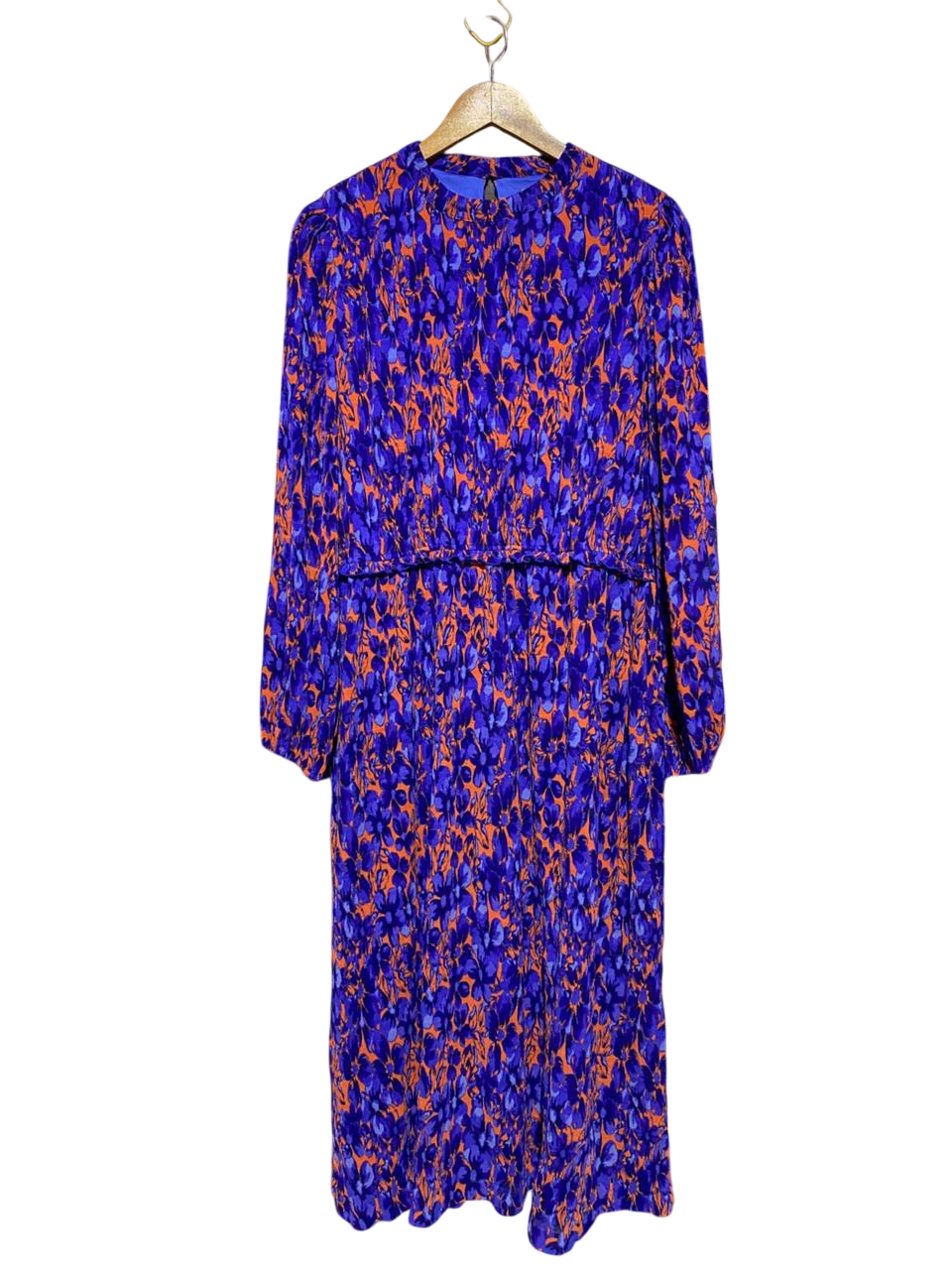 OLIVER BONAS |L| BUST 20| B31| VIBRANT FLORAL PRINT MIDI DRESS WITH ELASTICATED WAIST